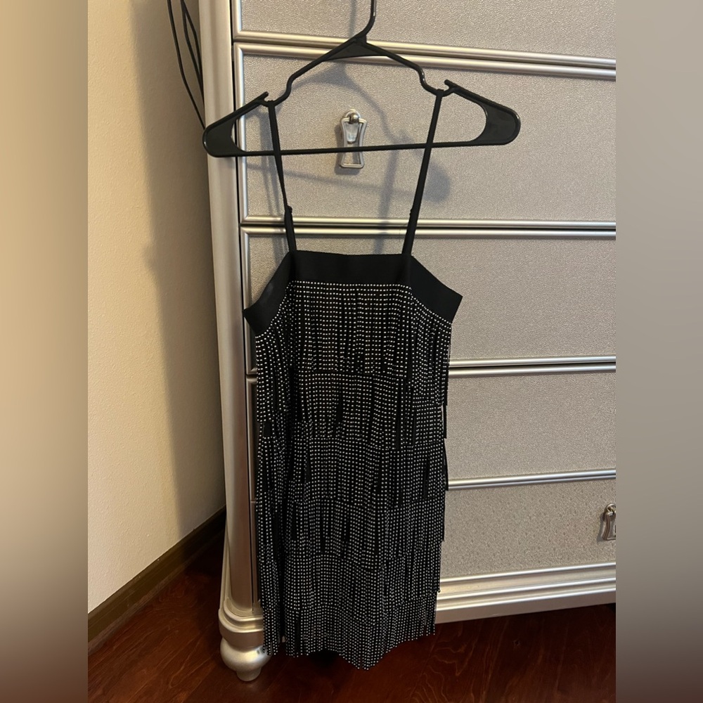Size S black tassel dress - Picture 2 of 4